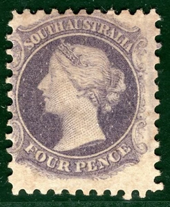 SOUTH AUSTRALIA QV Stamp SG.95 4d Dull Purple (1871) Mint LMM Cat £200 EBLUE57 - Picture 1 of 6