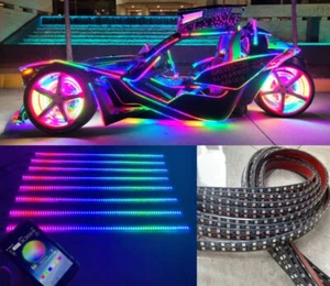 8PCS 6.5FT Double Single Row CHASING Dream Color LED Light Strips Slingshot NEW - Picture 1 of 48