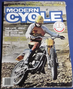 Modern Cycle Magazine MARCH 1976 MAICO 400 5SPEED TRANS AMA SERIES AND BIKES - Picture 1 of 6
