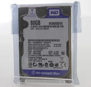 Western Digital 2.5" 80GB 100Mb/s 5400RPM PATA Hard Drive (WD800BEVE-00A0HT0) - Picture 1 of 2