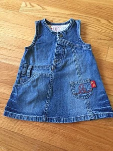 H&m denim Dress Girls Size 4-6 Months, Blue - Picture 1 of 8