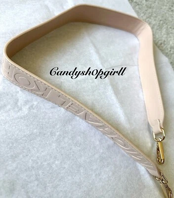 NUEVO MICHAEL KORS Bolso Bandolera Extraíble Cuero Sintético Logotipo Repujado Correa Foto 1 de 4