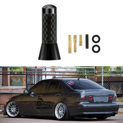 Radio AM/FM de fibra de carbono negra antena corta de 1,4" para lexus IS250 IS300 IS350 Foto 1 de 4