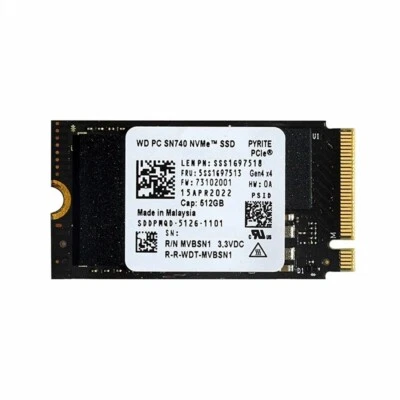 New WD SN740 512GB M.2 2242 NVMe PCIe Gen 4x4 SSD For Dell HP Lenovo Laptop - Image 1 of 4