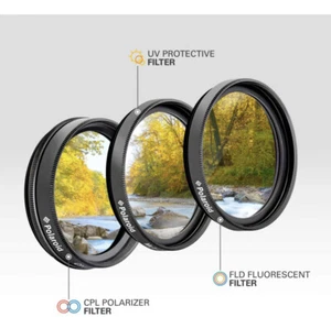 Polaroid 3 Piece Lens Filter Kit - UV , CPL , FLD 40.5mm - Picture 1 of 7