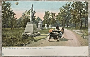 Chattanooga TN 10th Wisconsin Monument Kelly Field Chickamauga UDB Postcard 4242 - Picture 1 of 3