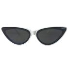 Quay Australia Flex White Cat Eye Sunglasses Glam Black Lens Festival Sunnies