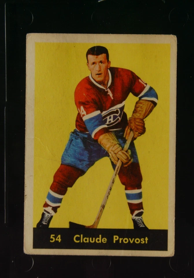 1960-61 Parkhurst Claude Provost Montreal Canadiens #54 - Image 1 of 2
