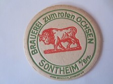 1    VK- Bierdeckel der Brauerei zum roten Ochsen, Sontheim