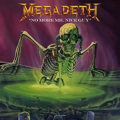 MEGADETH No More Mr Nice Guy BANNER 2x2 Ft Fabric Poster Flag album cover art - Image 1 of 3