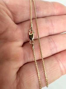 Cadena de cuello Franco maciza de oro amarillo de 9 quilates de 1 mm 18"/45 cm (GFR35) - Imagen 1 de 4