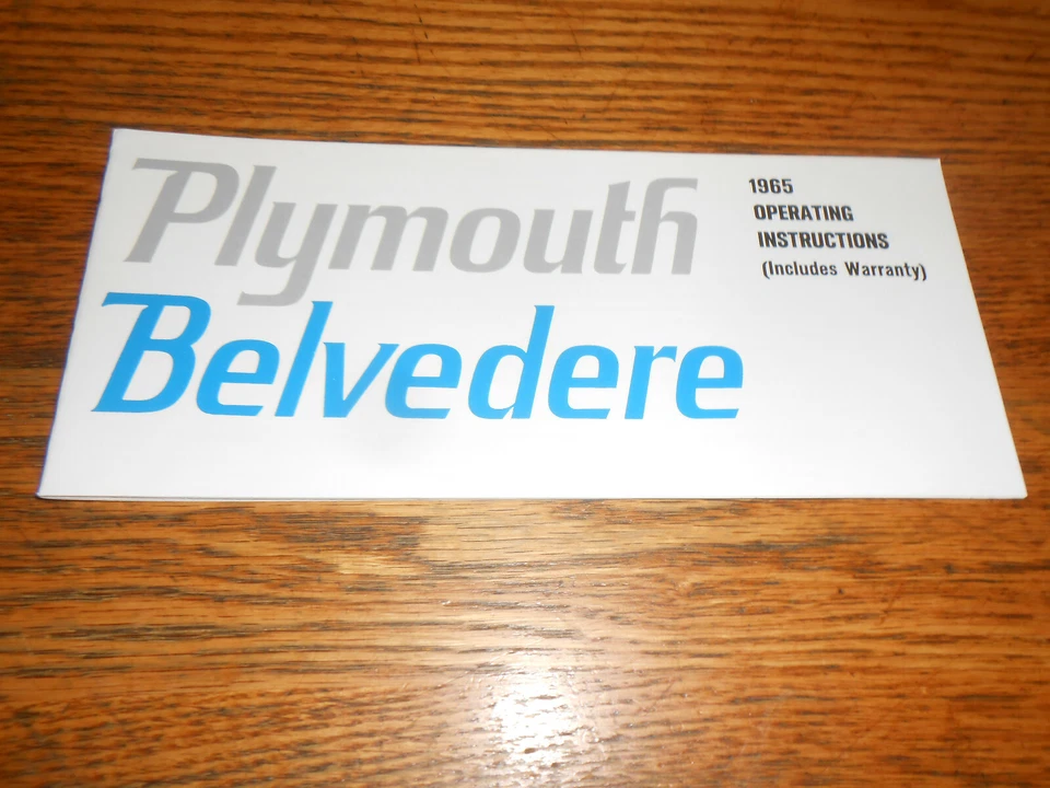Plymouth Belvedere 1965/manual del operador por satélite/manual del propietario del 65 Foto 1 de 1