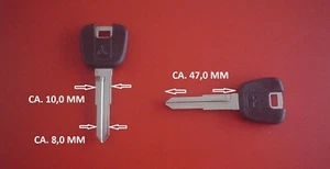 2 X MITSUBISHI - AUTO SCHLÜSSELROHLING - ROHLING - BJ 1986 - 1994 GOLT -  MIRAGE - Bild 1 von 3