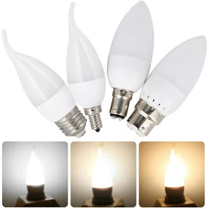 LED Candle Light Bulbs Dimmable E27 E14 B22 2835 SMD Replace 25W Decor Lamps RL - Picture 1 of 14
