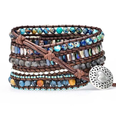 Bohemian Bead Watch Band Strap Replacement for Fitbit Versa 3/Sense Wristband - Image 1 of 4