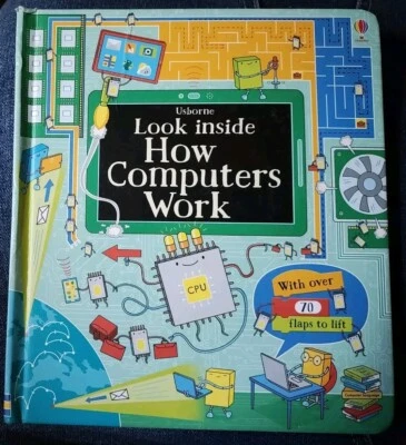 Usborne Look Inside How Computers Work Boardbook Lift-the-Flap, 1st Pub. 2016  - Image 1 of 4