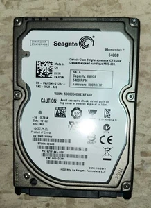 Seagate laptop Hard Drive HDD 2.5" Sata Capacity 640 GB Speed 5400 rpm - Picture 1 of 4