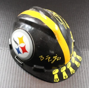 MSA Pittsburgh Steelers NFL Team Hard Hat Size Medium Decals of 6 SB's and sigs - Picture 1 of 10