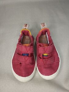 TOMS Tiny  Red Canvas Shoes Unisex Baby Toddler Size T4