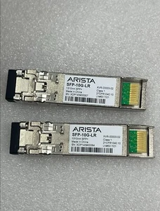 Lot of 2 Arista SFP-10G-LR 10GBASE-LR 1310nm SFP+ Fiber Transceiver XVR-00003-02 - Picture 1 of 3