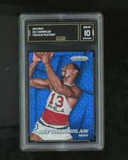 2014-15 Panini Prizm Wilt Chamberlain Blue Mojo Prizm #220 Gem Mint 10 76ers