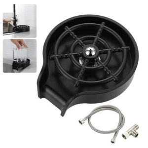 Bottle Cups Washer Glass Rinser Wine glass rinser with Soft Water Tube Black - Picture 1 of 12