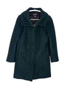 Club Monaco Green Full Zip Wool Blend Mid Length Coat size small - Picture 1 of 6