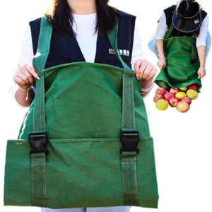Fruit Picking Bag Portable Garden Harvest Apron Bag Adjustable Foraging Apron - Picture 1 of 11