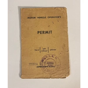 Motor Vehicle Operator's Permit UNRRA employee 1946 - Picture 1 of 8