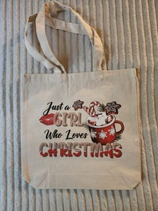 Weihnachten Tragetasche Geschenk Zubehör 13 Zoll Just A Girl Who Loves Christmas - Bild 1 von 5