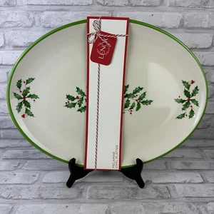 Lenox Holiday große ovale Melamin Platte Stechpalme Beere 16" x 12" Neu - Bild 1 von 4