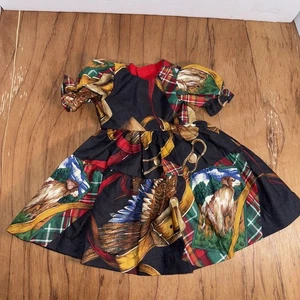 18 Zoll Puppenkleid passt American Girl Typ Puppen Handarbeit Urlaub/Hunde - Bild 1 von 9