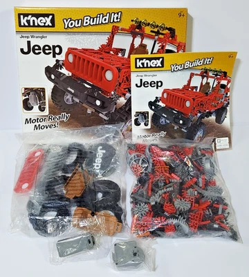 K'NEX Jeep Wrangler Building Set Working Motorized 4x4 Red NEW Open Box KNEX - Image 1 of 4