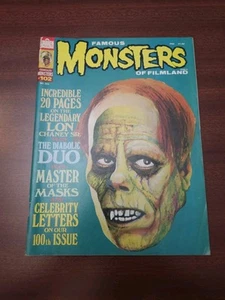 FAMOUS MONSTERS OF FILMLAND #102 1973 Warren Universal Monsters Frankenstein - Foto 1 di 3