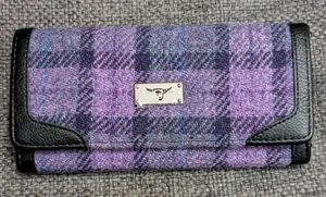Cartera Larga Glen Appin de Escocia Harris Tweed Bute Monedero Nueva - Imagen 1 de 5