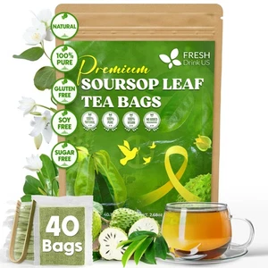 40 Premium Soursop Graviola Blatt Teebeutel, 100% natürlich und rein aus Soursop... - Bild 1 von 9