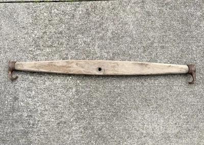 Antique Wood Singletree Yoke Oxen Horse Harness Rustic Farm Decor Primitive 31” - Image 1 of 4