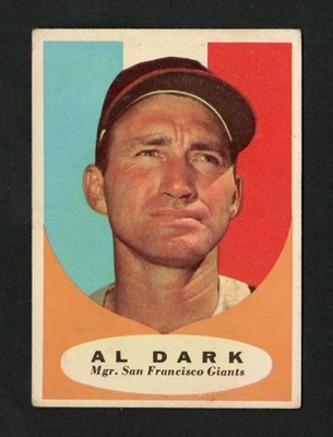 1961 Topps #220 Al Dark San Francisco Giants en muy buen estado Foto 1 de 2