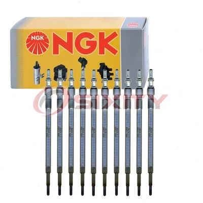 10 pc NGK 9970 CZ303 Glow Diesel Glow Plugs for A 001 159 66 01 Ignition lh - Image 1 of 4