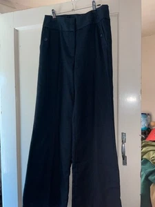 Pantalone elegante donna Atmosphere blu gamba larga taglia 10 mai indossato - Foto 1 di 4