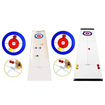 Tabletop Curling Game for Kids, Adults & Family Fun Indoor Sports Game Come Set - Image 1 of 4