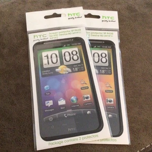 4 x Genuine Original Clear Film Anti-Scratch Screen Protectors for HTC DESIRE HD - Picture 1 of 4