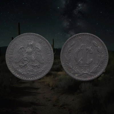 1914 Mexico 1 Centavo Coin, National arms, Wreath - Image 1 of 3