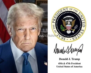 President Donald Trump Seal Autograph Official Portrait 11 x 14 Photo Photograph - Picture 1 of 1
