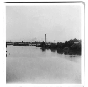 Vintage 1930er Foto Fluss Indiana Natur Landschaft Geschichte schwarz weiß glänzend - Bild 1 von 3