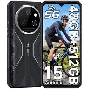 2025 OUKITEL WP55 Pro Mobile Phone 5G Android15 Smartphone 48GB+512GB 6.6 in NFC - Picture 1 of 10