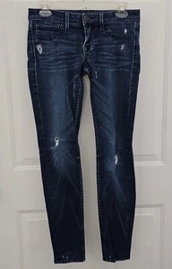 William Rast Distressed Skinny Jeans Stretch Womens Low Rise Medium Wash Size 26 - Picture 1 of 5
