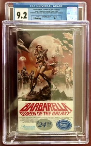 *VHS - BARBARELLA 1980 CGC 9.2/B+; 1ST PRINT/WATERMARKS/SCOTCH; VERY RARE/CULT* - Bild 1 von 3