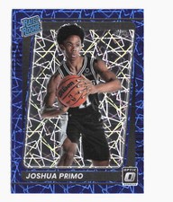 2021 Donruss Optic Joshua Primo Blue Velocity Prizm RC Rookie Card #162 Spurs