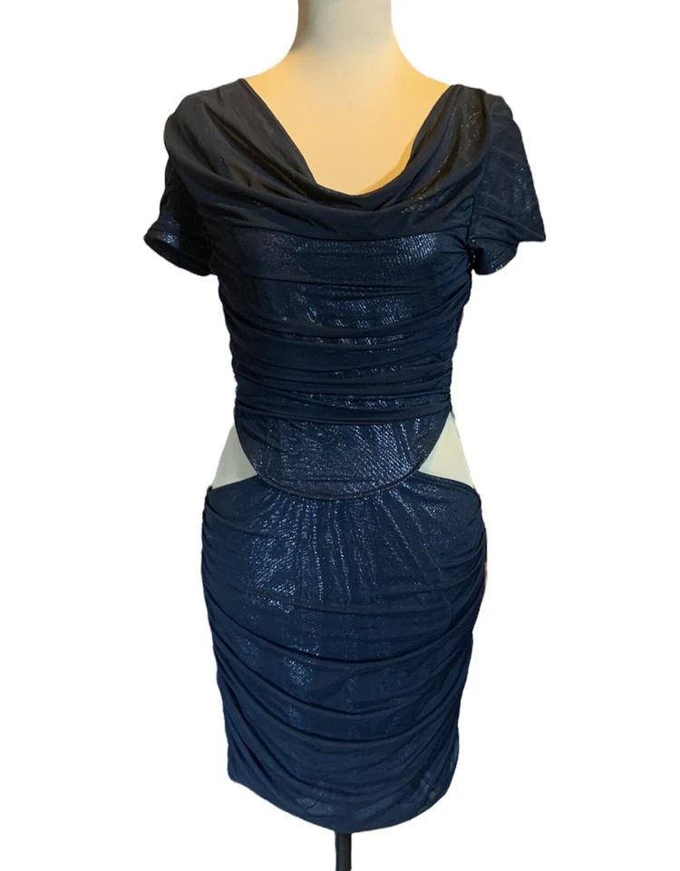 Nuevo con etiquetas Mini Vestido Boulee Negro Corte Talla 8 Foto 1 de 4